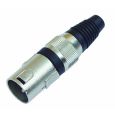 XLR-Stecker kurz 3-polig Metall schwarzer Ring Thumbnail 1
