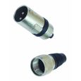 XLR-Stecker kurz 3-polig Metall schwarzer Ring Thumbnail 2