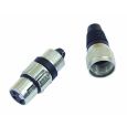 XLR-Stecker kurz 3-polig Metall schwarz Thumbnail 2