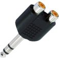 Adapter 2x Cinch Buchse / 1x Klinkenstecker 6,3 mm stereo Thumbnail 1