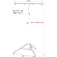 Showtec Lichtstativ schwarz max. Höhe 2.20m Thumbnail 2