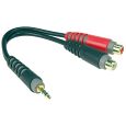 Klotz Y-Klinke Stecker 3,5 stereo / 2 Cinch Buchse 0,2m 810062 Thumbnail 1
