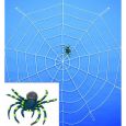 Spinnennetz Spannschnur weiß + gr.Spinne Thumbnail 1