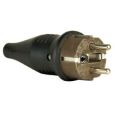DAP Rubber Schucko Connector Male 230v Brown CEE7/ Thumbnail 1