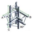 TRUSS DT22-014 90 Degrees + Up/Down Right Thumbnail 1