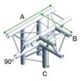 TRUSS DT22-020 T Cross + Down 4 Way Incl.connector Thumbnail 1