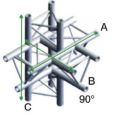 TRUSS DT22-021 Cross + Up/Down 5 Way Incl.connecto Thumbnail 1