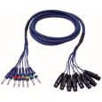 DAP Studiosnake  8 Way XLR Female to Jack Mono 3m Thumbnail 1