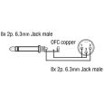 DAP Studiosnake  8 Way Jack Mono to Jack Mono 3m Thumbnail 2