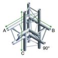TRUSS FT30-015 Corner 90 Degrees + Up/Down Left in Thumbnail 1