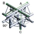 TRUSS FT30-025 Cross and Down 5 Way Apex Up Incl. Thumbnail 1