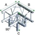 TRUSS GQ30-012 3-Way corner 90° Incl. connectors Thumbnail 1