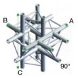 TRUSS GT30-022 Cross Up/Down 6-Way Incl. connector Thumbnail 1