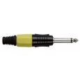 DAP Jackplug 6.3mm Mono Black with Yellow Endcap Thumbnail 1