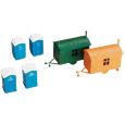 42641 Bauwagen (2 Stück) + Mobiltoiletten (4 Stück) Thumbnail 1