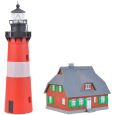 39166 Leuchtturm Hörnum Sylt mit Nebengebäude Thumbnail 1