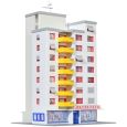 37120 Hochhaus 12 x 12 x 20 cm Thumbnail 1