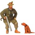 28129  Sitzender Jäger und Hund Thumbnail 1