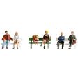 36530 Sitzende, 6 Figuren, mit einer Bank N