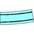 72110 R110, gebogenes Gleis R1 (321mm), 10°, 6Stk. Thumbnail 1