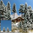 6151 Schnee-Fichten, 2 Stück, 55mm hoch Thumbnail 1