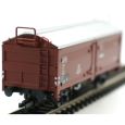 01032 Güterwagenset der DB mit 2 Schiebedach-/Schiebewandwagen Kmmgks, Ep. III Thumbnail 7