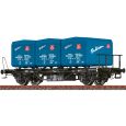 50604 Behältertragwagen BTs 30 der DB, mit Ekrt 212 "Bahlsen", Ep. III Thumbnail 1
