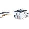 38339 Kubushaus Lina mit Terrasse - Polyplate Bausatz Thumbnail 2
