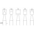 4528710 Feinfräsersatz 5-tlg. (Rad, Kugel, Kegel, Zyl., Elypse) Thumbnail 2