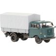121047-12 IFA W50L Speditionskabine, Holzpritsche, Plane (blaugrün) Thumbnail 1