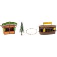 134002 Weihnachtsmarktbuden mit beleuchtetemWeihnachtsbaum(2 Stück) Thumbnail 2