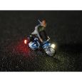 50132 Fahrrad mit LED Beleuchtung, Fahrer mit Schal Thumbnail 1