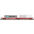 24619 H0-Taschenwagen T3000e mit zwei Containern, DBAG, Ep.VI Thumbnail 1
