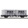 27709 H0-Containertragwagen mit 2 Containern 'VEB PIKO', DR, Ep.IV Thumbnail 1