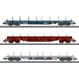 18723 N 3er Set Rungenwagen Rnss, CFL, SNCB, B-Cargo, Ep.VI Thumbnail 1