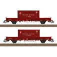 24555 H0 2er Set Niederbordwagen mit Containern, PKP, Ep.IV Thumbnail 1