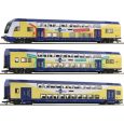 6210105 H0 3er Set Doppelstockwagen mit Steuerwagen, Metronom, Ep.VI  DC Thumbnail 1
