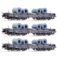 76002 H0 3er Set Schwerlastwagen Sahs mit Ladung, DB, Ep.IV Thumbnail 1