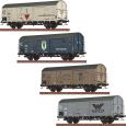 50943 H0 4er Set gedeckte Güterwagen Gltr 'Automarken', DRG, Ep.II, AC Thumbnail 1