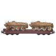 NW 22180 H0 Schwerlastwagen Samms 4860 mit 2 SPW 60 PB, DR, Ep. IV (gealtert) Thumbnail 1