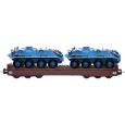 NW 22181 H0 Schwerlastwagen Sas 4850 mit 2 SPW 60 PB Polen, DR, Ep.IV Thumbnail 1