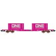 HJ6261 H0 Containerwagen mit 2 Containern 'ONE', TOUAX, Ep.V Thumbnail 1