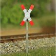 ST7101 H0 Warnkreuz für beschrankte und unbeschrankte Bahnübergänge Thumbnail 1