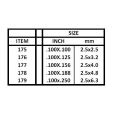 175 Plastik-Streifen 2,5 x 2,5 x 350,0 mm (8 Stück) Thumbnail 2