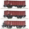 6600146 H0 3er Set Offene Güterwagen El-u (Omu), DR, Ep. IV Thumbnail 1