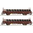 6600119 H0 2er Set Schwenkrungenwagen Ks mit Drahtrollen, SNCF, Ep. IV Thumbnail 1
