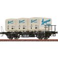 50918 H0 Behältertragwagen BTs30 mit Ekrt212 "Langnese Eiskrem", DB, Ep. III Thumbnail 1