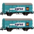 HN6683 N 2er Set gedeckte Güterwagen K4, SBB, Ep. III 'APROZ' Thumbnail 1