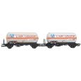 HJ6287 H0 2er Set Gaskesselwagen mit Sonnenschutzdächern, SNCF, Ep.IV 'Air Liqui Thumbnail 1