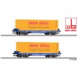 01108 TT 2er Set Flachwagen Sgmmns 4505, ERR, Ep. VI Thumbnail 1